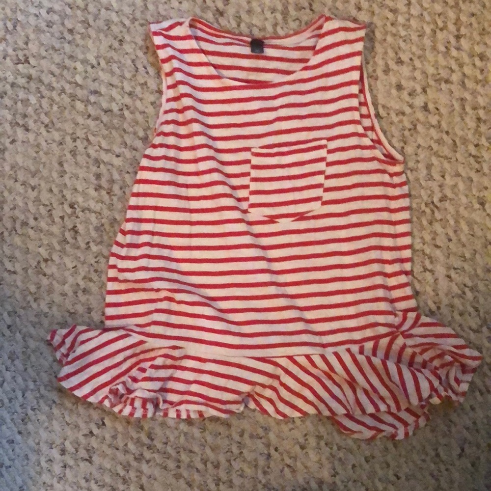 Anthropologie Striped Peplum top